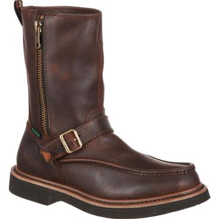 Georgia Boot Men's Waterproof Wellington Work Boot, 11.5 W, 10 in Height, Brown G4124